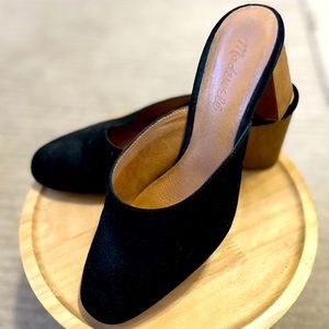Madewell Miya Mule Suede Stack Heel Mule Size 6.5M